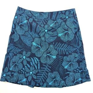 Rip Skirt Hawaii Blue Floral Wrap Size Small Maui Moonlight
